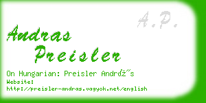 andras preisler business card